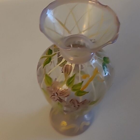 Tracy Porter Floral Painted Glass Vase - Picture 4 of 6